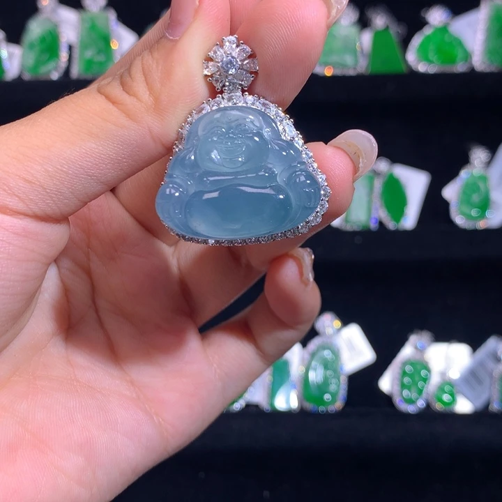 【闪购商品】颈饰银S925镶嵌翡翠天然翡翠