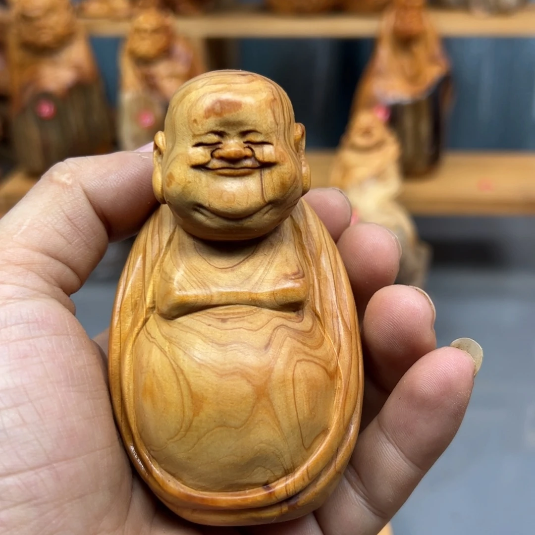 南***士木崖柏木摆件手把件