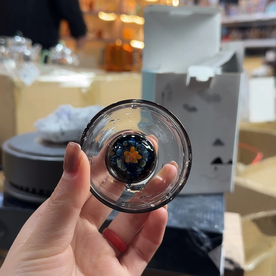 477高硼硅玻璃花朵主人杯