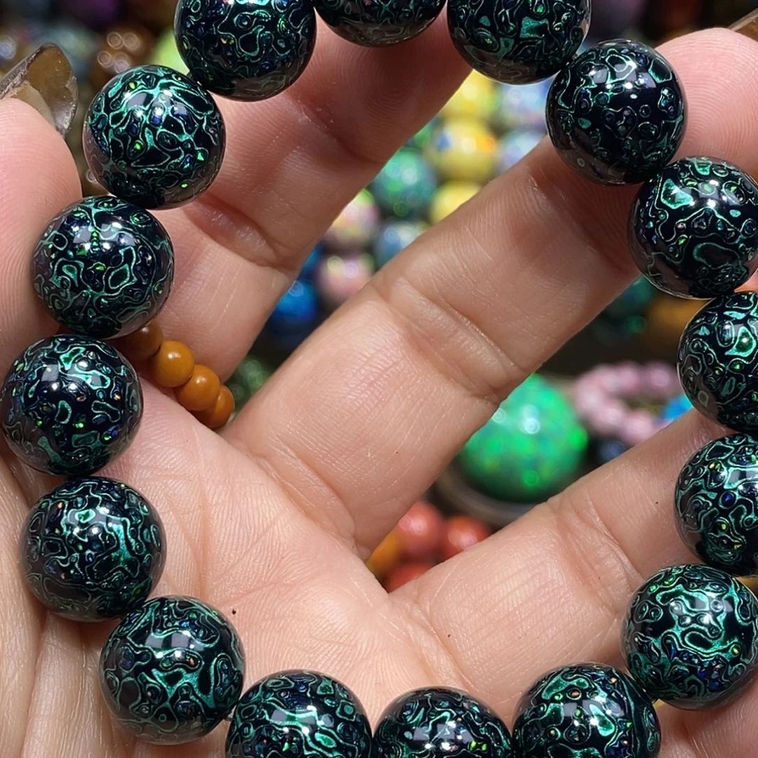 小***流大漆珠1.2极光绿木