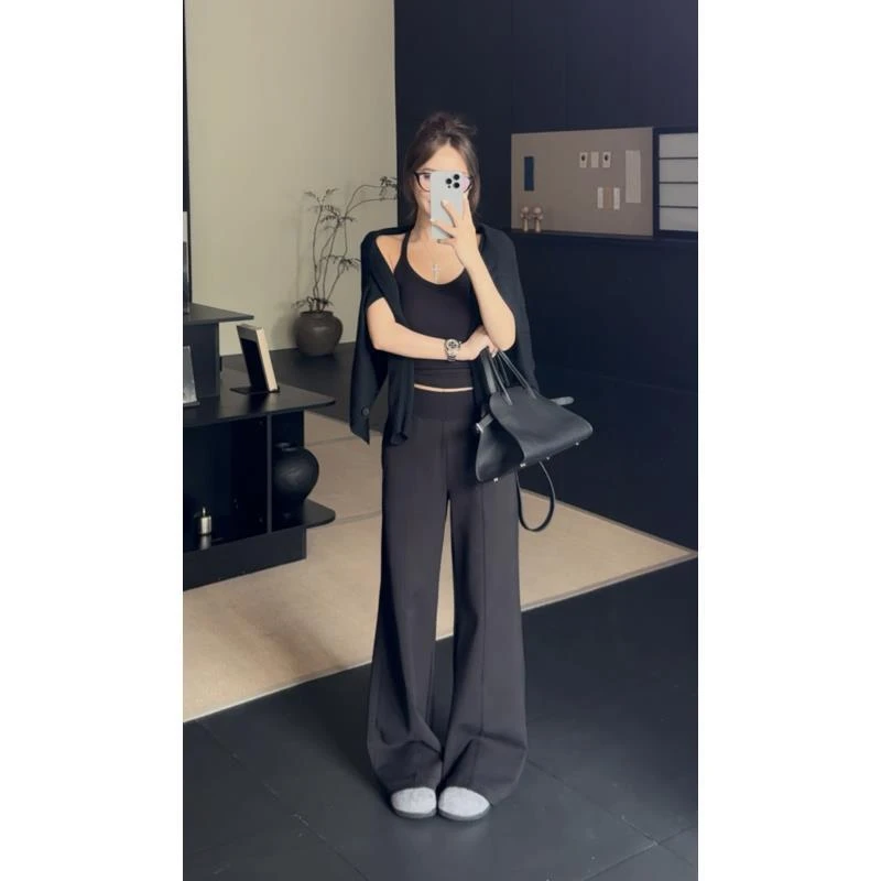 玖黛衣【垂坠裤】早秋韩版纯色简约休闲裤子KZP42189 KZP42190