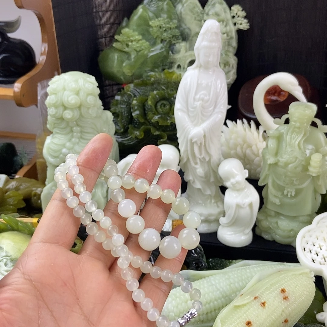 蛇纹石玉合金手把