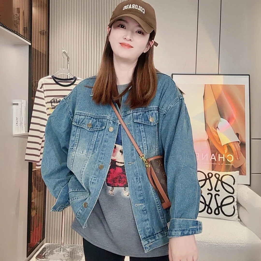 2025设计师春季新款宽松时尚洋气复古休闲显瘦百搭港风牛仔外套