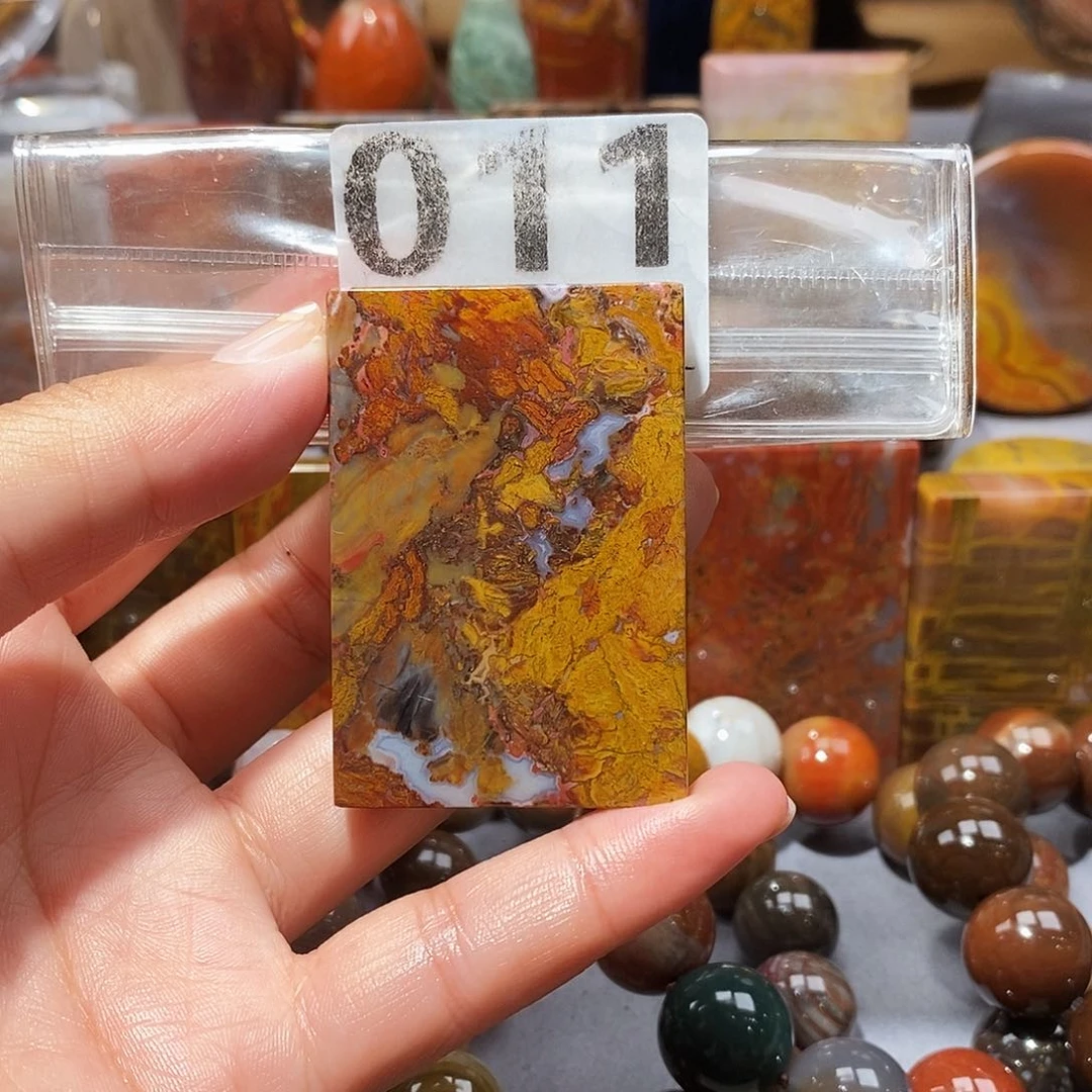 硅化玉天然北票硅化玉吊坠未镶嵌