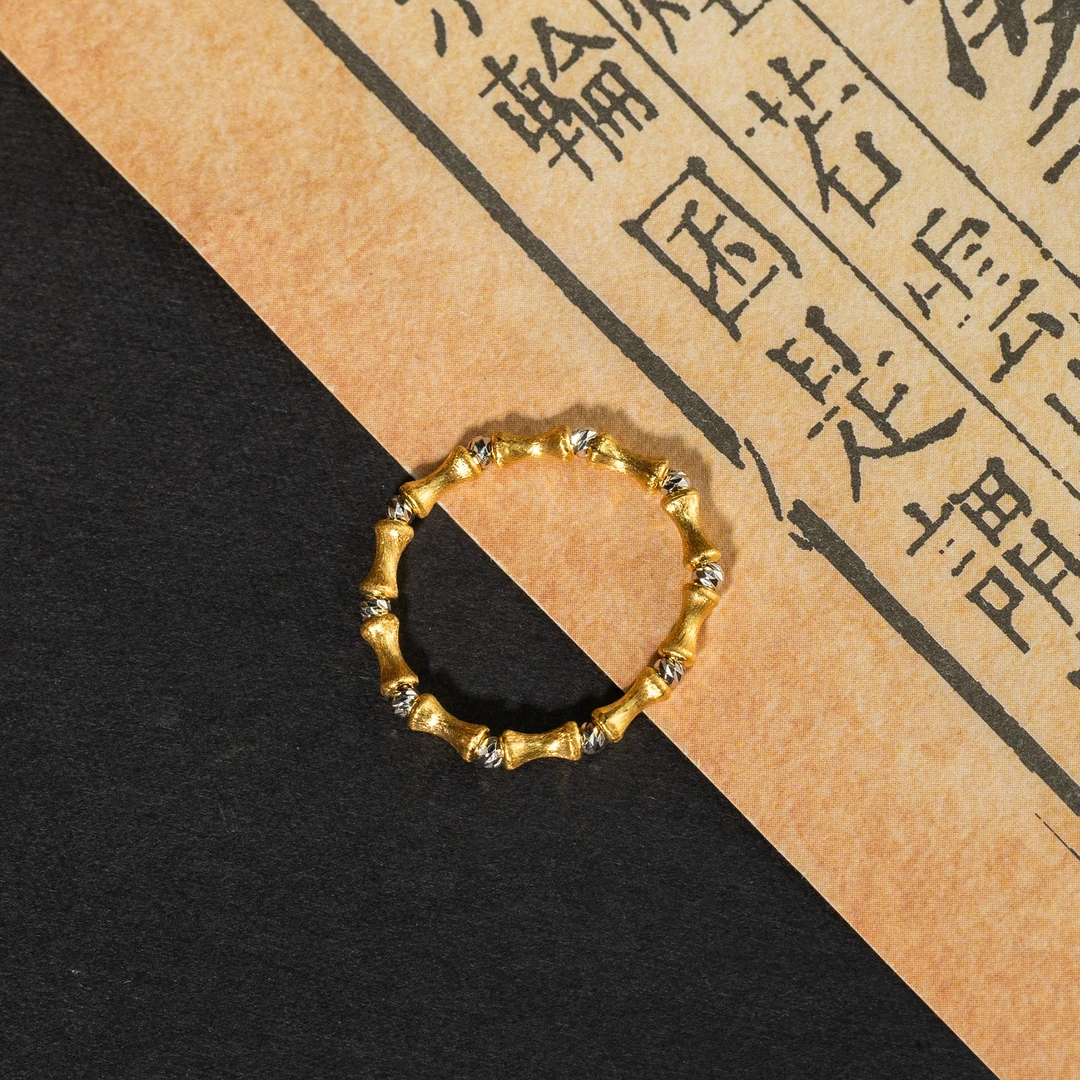 【韵洁珠宝】18k小骨头戒圈2mm+-/Z0477/多样性发一件