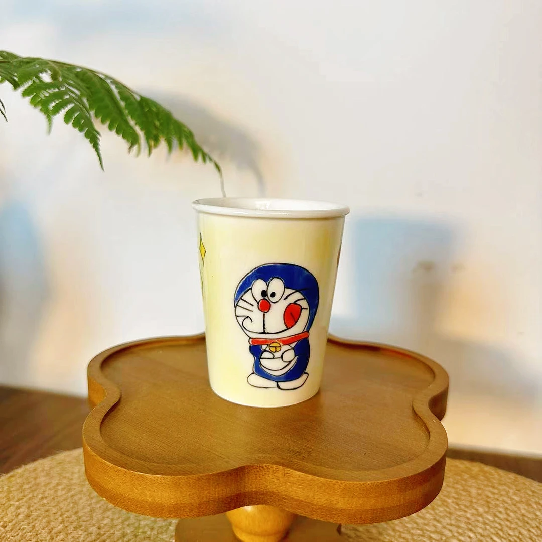 【直播-不要盒子】高温釉下彩中号可乐陶瓷杯039