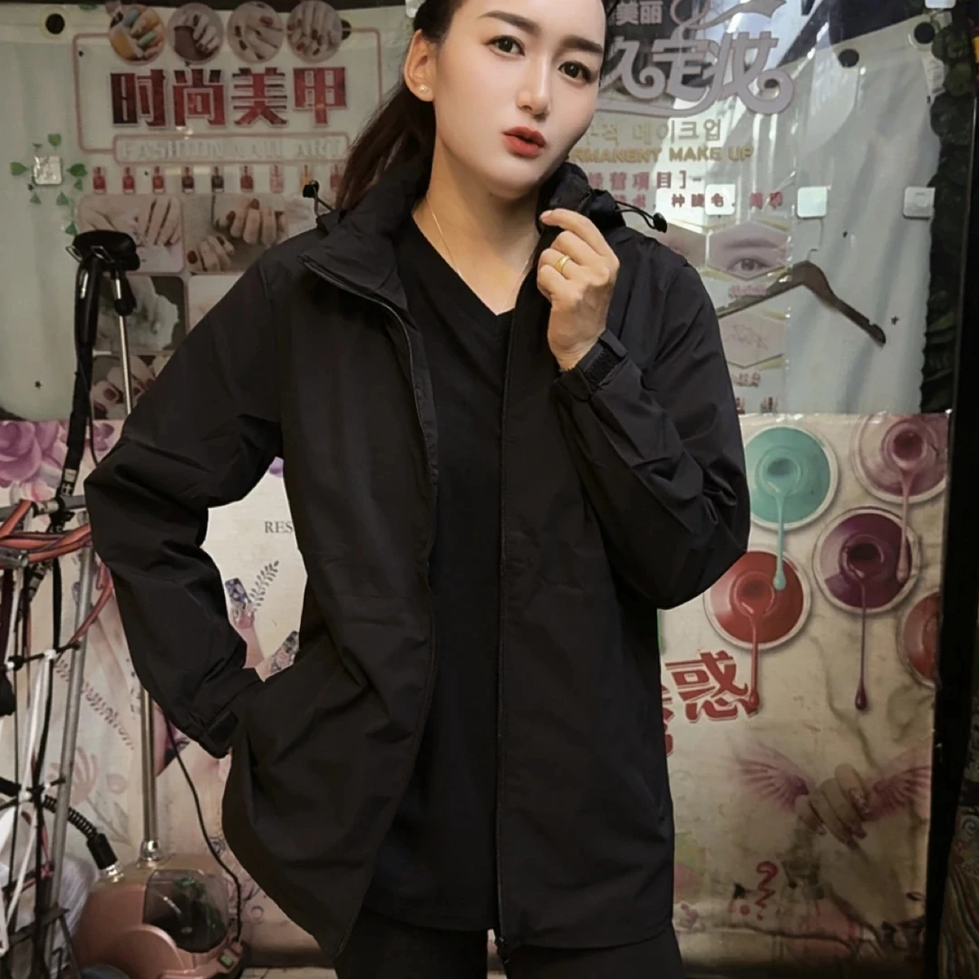 8280收腰外套，帽子可以拆卸显瘦款