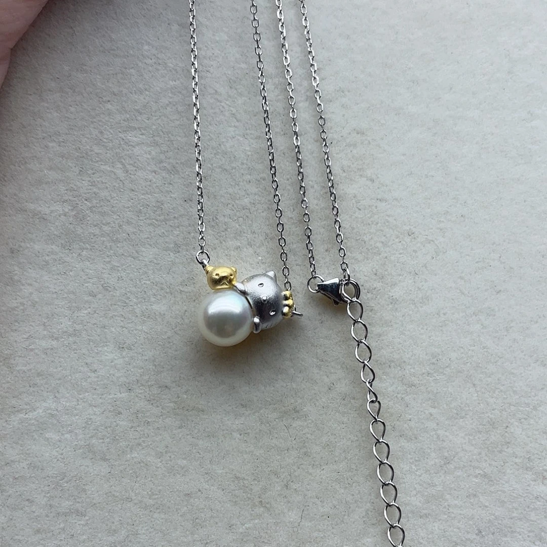 套链74海水珍珠银S925镶嵌