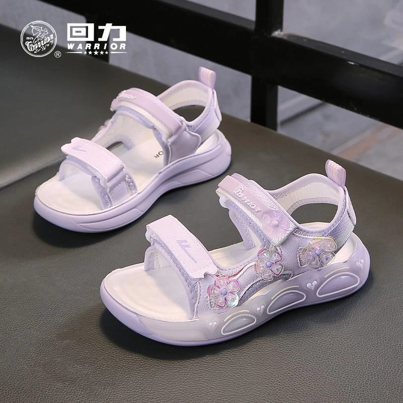 回力童鞋女童凉鞋秋季新款校园百搭小女孩运动沙滩鞋不掉跟中大童
