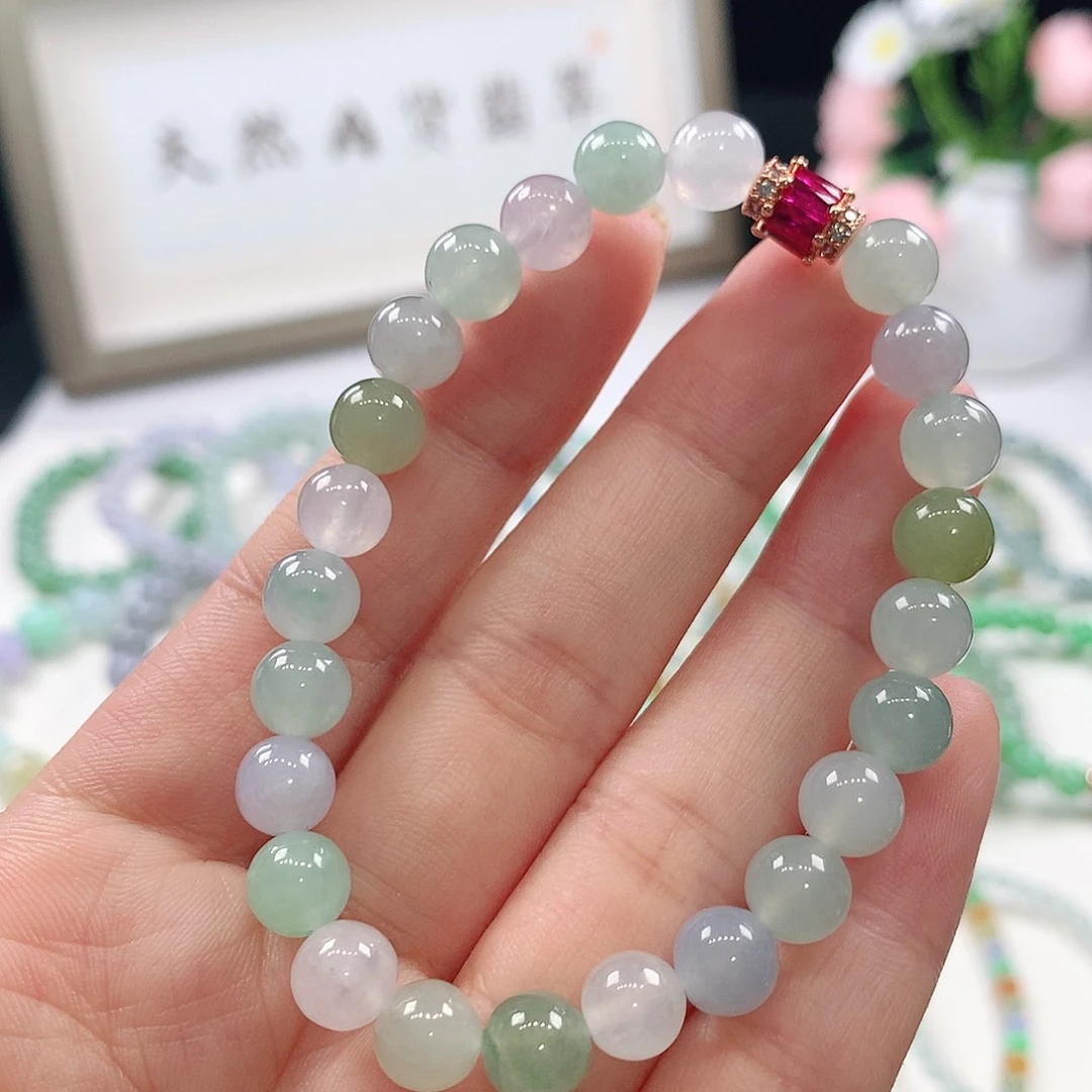 翡翠未镶嵌手链手链7.3mm