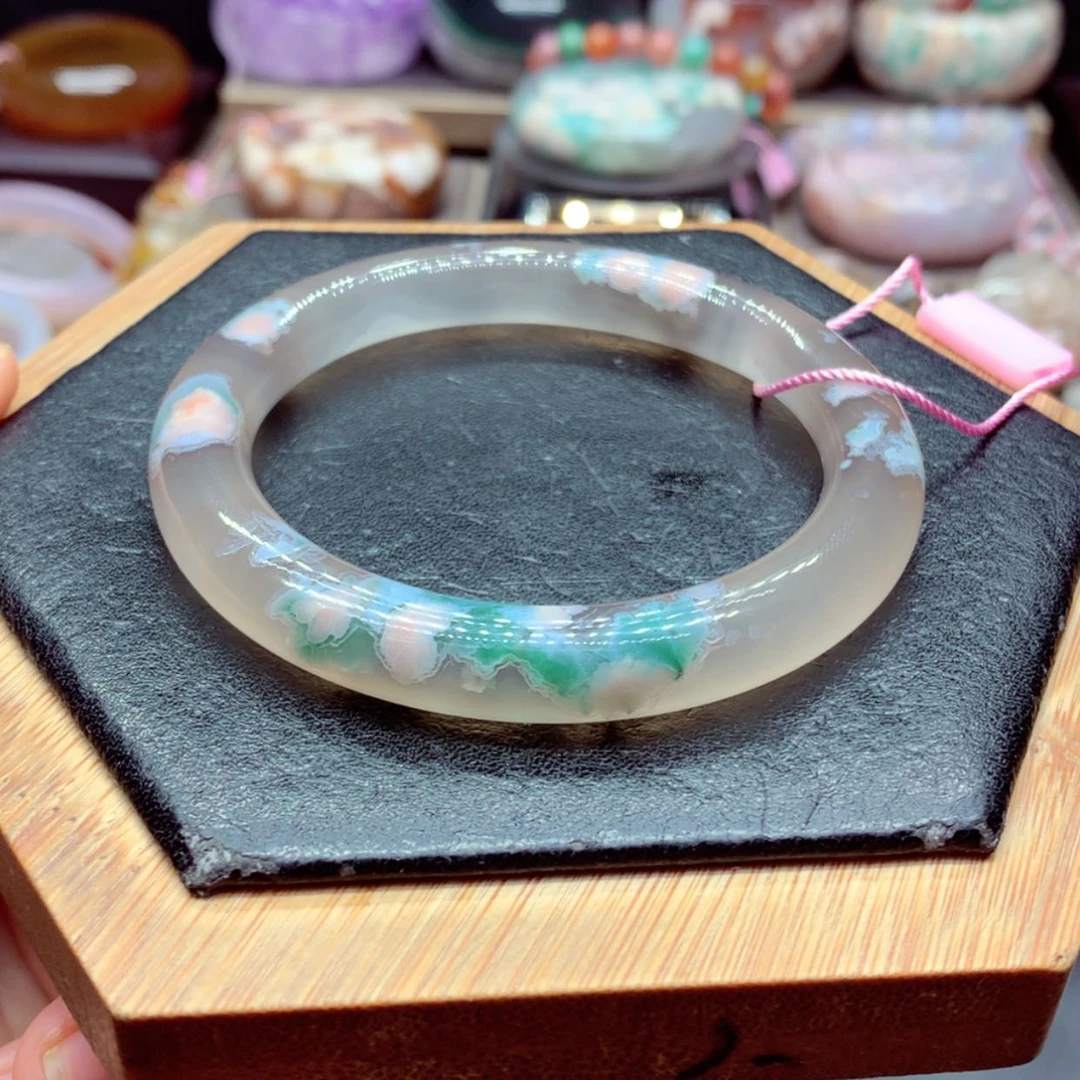 【闪购商品】玛瑙/玉髓手镯未镶嵌静****波手镯7