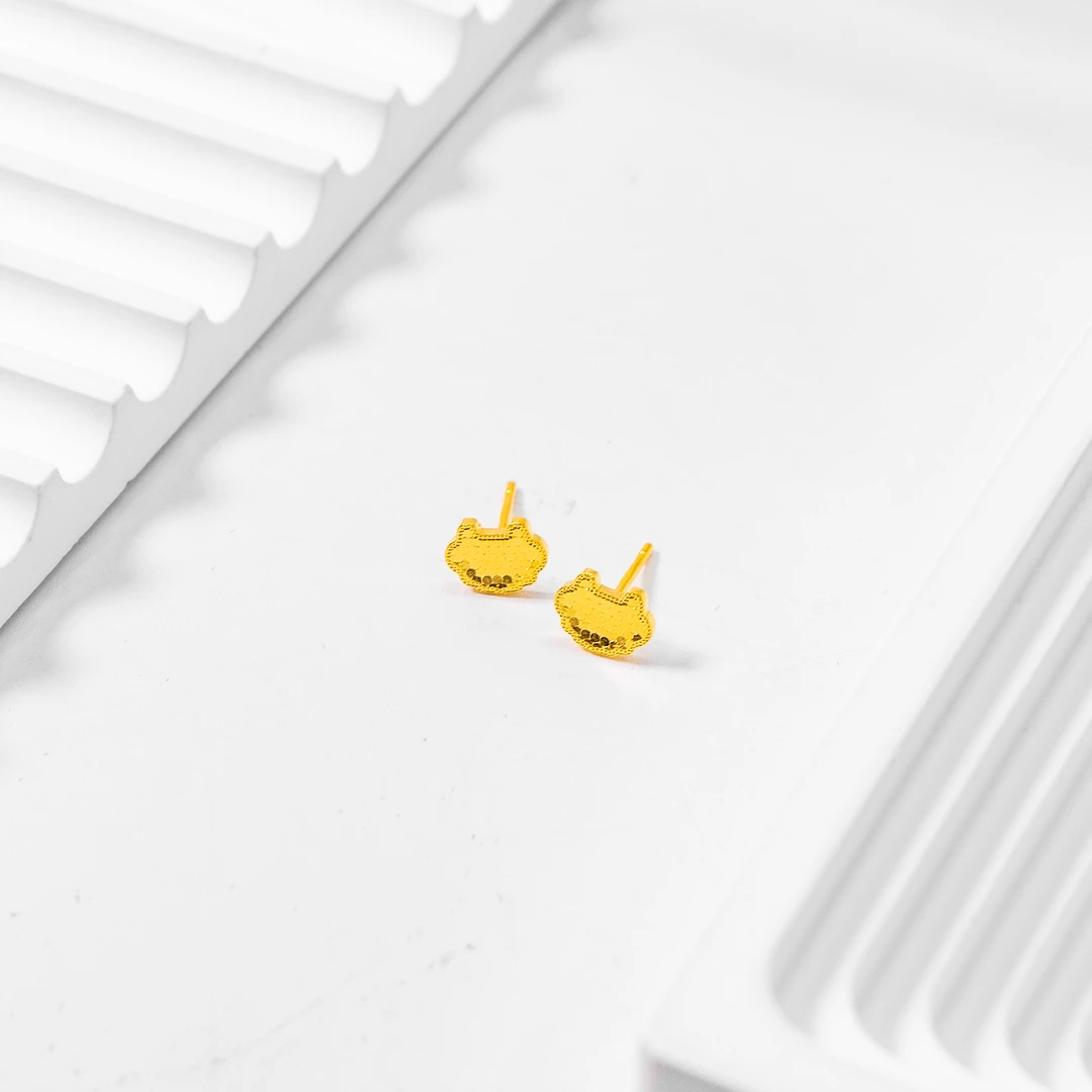 足银耳饰 龙鳞锁包耳钉迷你可爱百搭