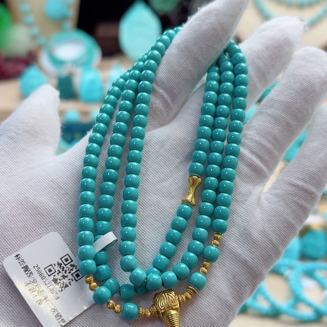 绿松石18K金镶嵌珠宝奇石