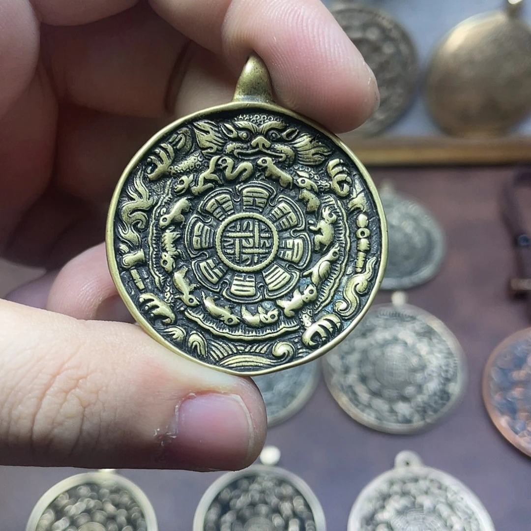 黄利马麟甲熊九宫八卦牌