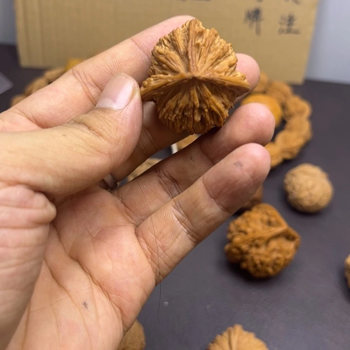 魃***弩桃核吊坠三棱正丁