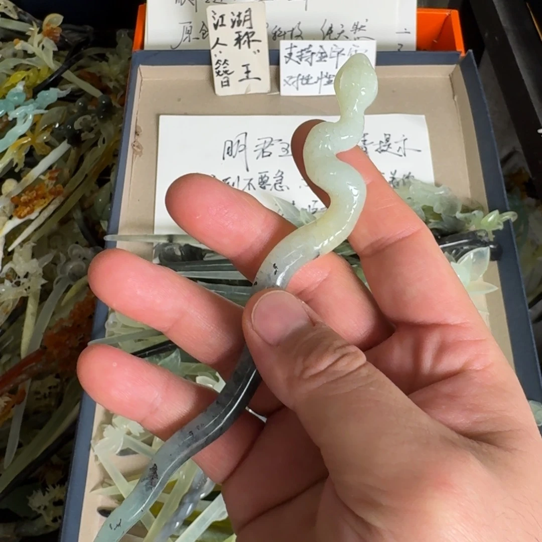 岫玉发饰未镶嵌明君玉簪贼拉好看