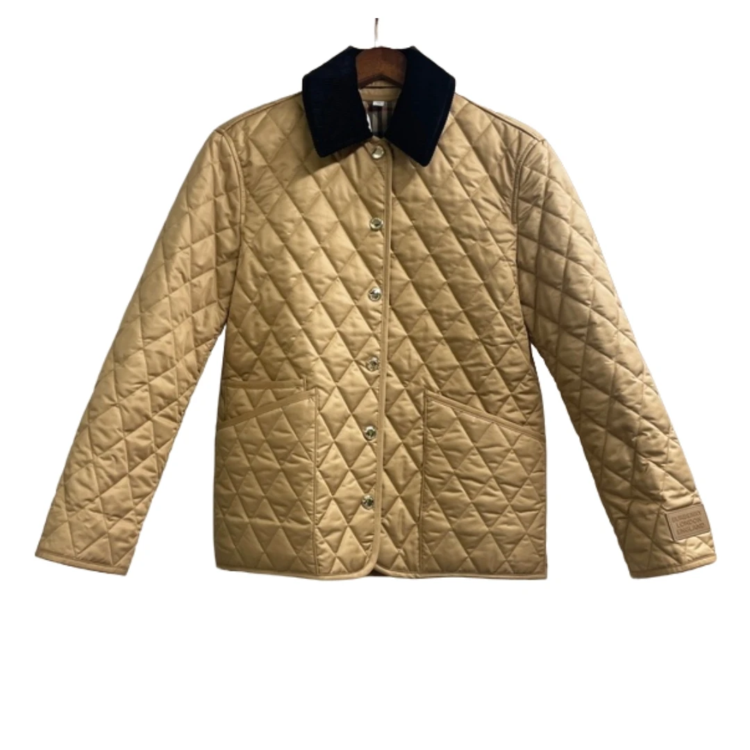 99新 BURBERRY/博柏利 青奢荟/xs码/卡其黄金甲外套棉服////81209