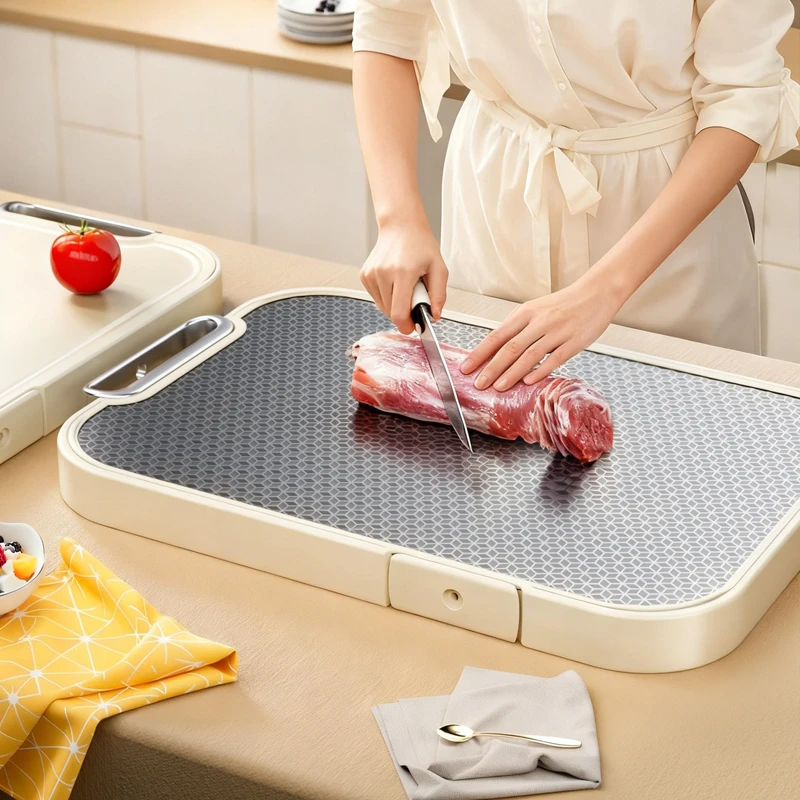 不锈钢菜板防霉抗菌家用食品级双面切菜板切水果砧板厨房专用案板