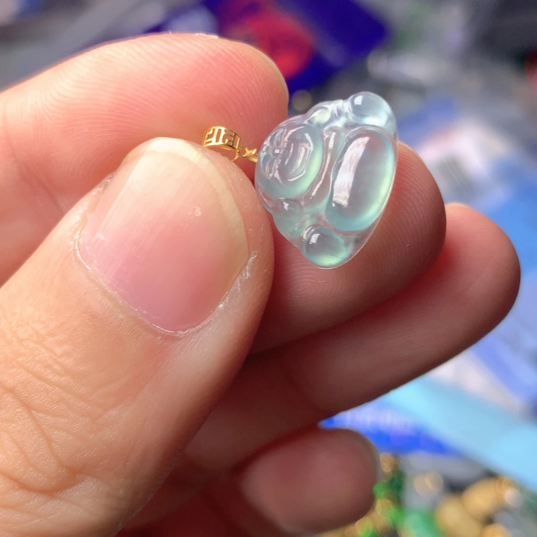【闪购商品】颈饰18K金镶嵌翡翠翡翠
