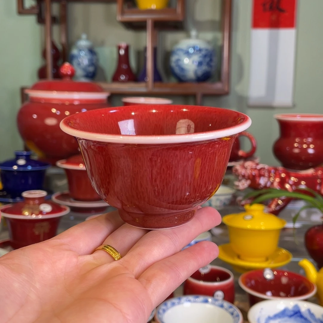 Q****淡清欢雅玩原矿郎红福利压手杯