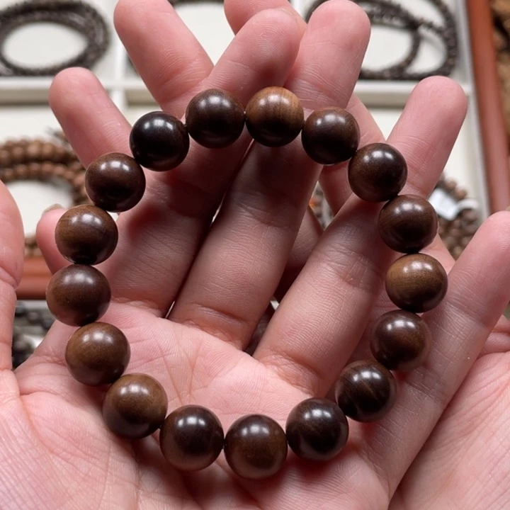松***涛檀香木手串/手链正区老山檀1.2黑肉