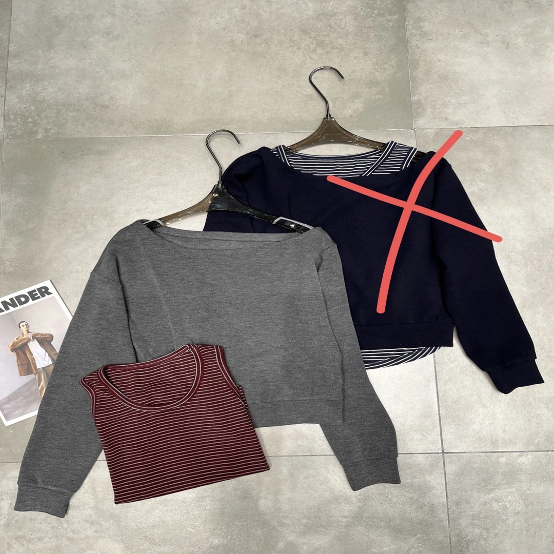 南油特价宽松斜肩小卫衣/背心