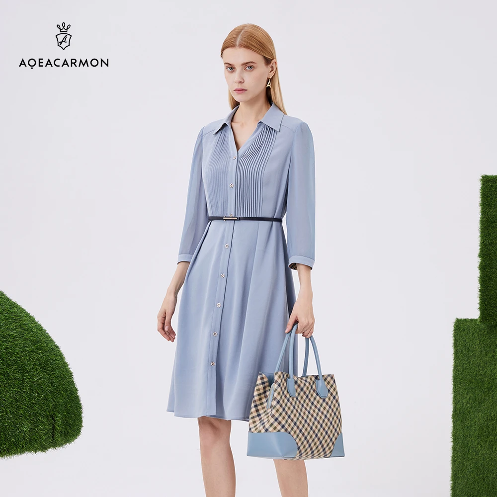 雅格上美 春季女士连衣裙 A22CF69D15 配腰带 A22CF99Z15