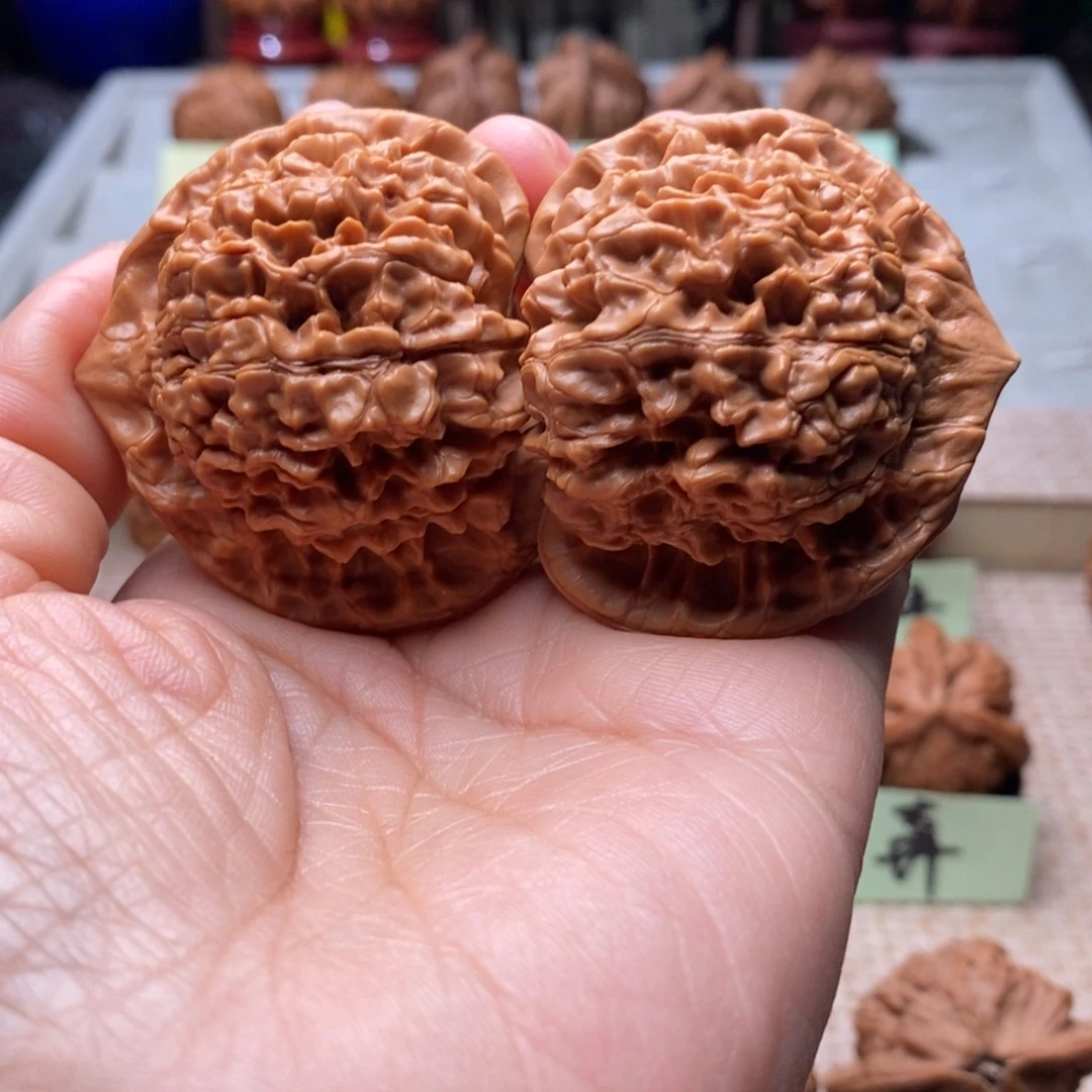 乙***石文玩核桃把件官帽