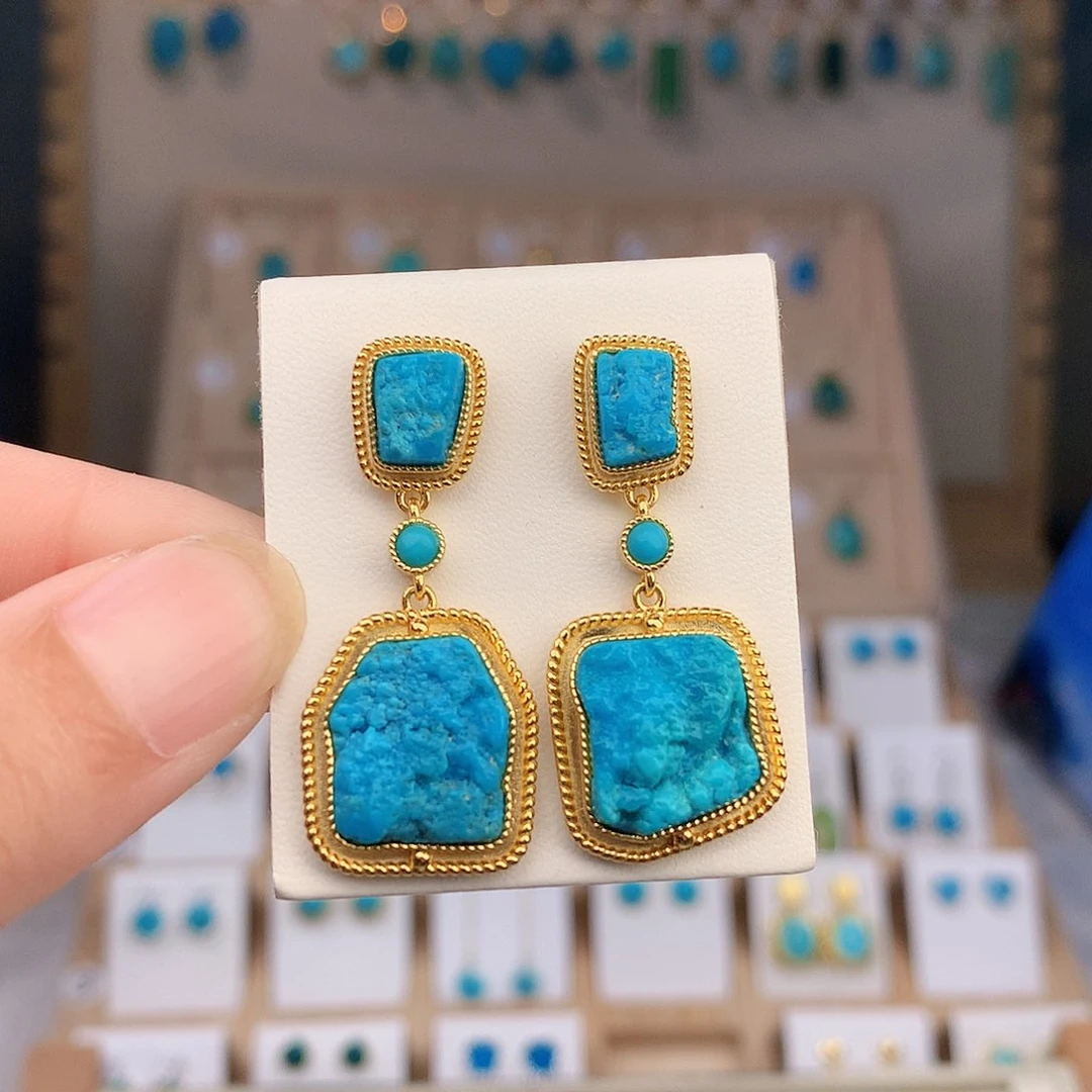 绿松石银S925镶嵌颈饰