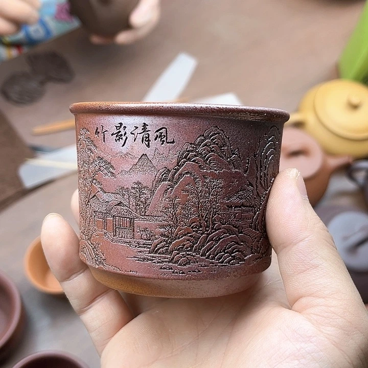 紫砂茶壶1****方柴烧主人杯