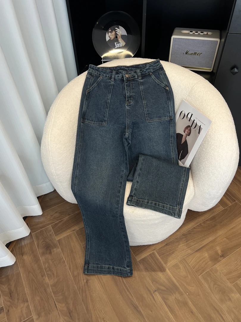 KAISIO秋冬通勤气质轻奢高级感时尚百搭穿搭牛仔裤2511016