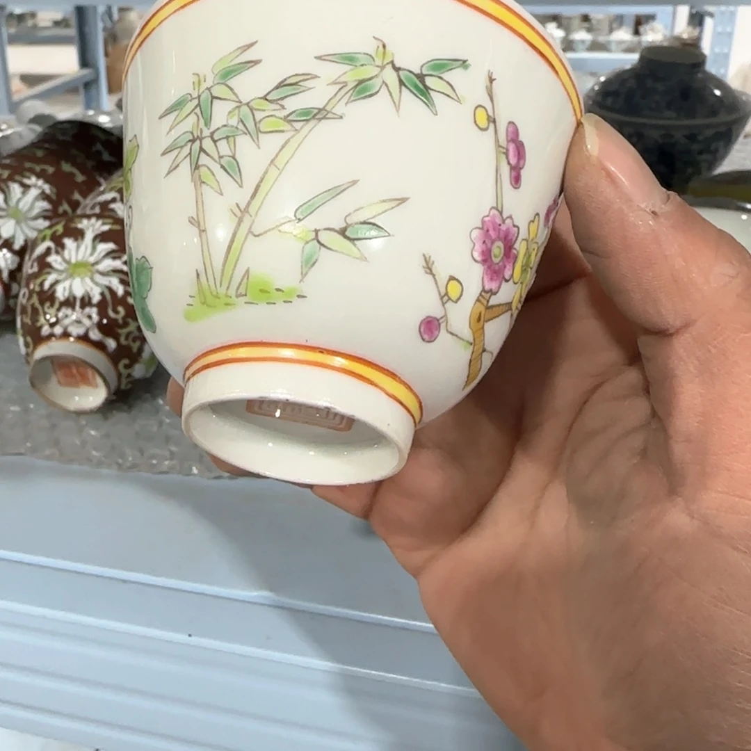 瓷片摆件手绘瓷器全部处理