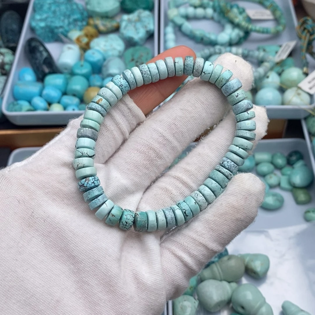 未镶嵌绿松石卡7直切手串