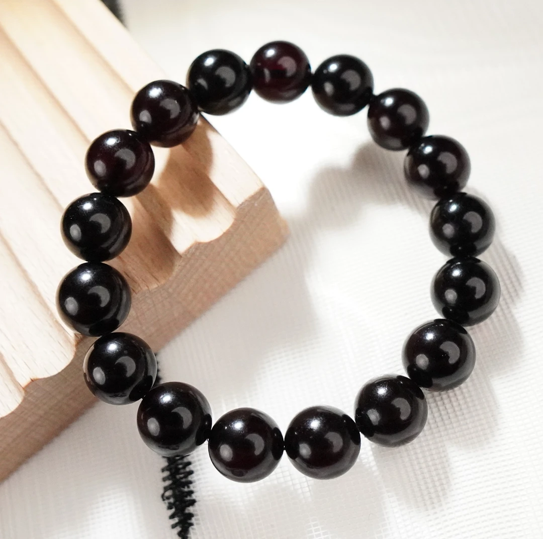 夏歌珠宝-缅甸翳珀11+圆珠手串单圈精美时尚素圈轻奢宝石简约气质