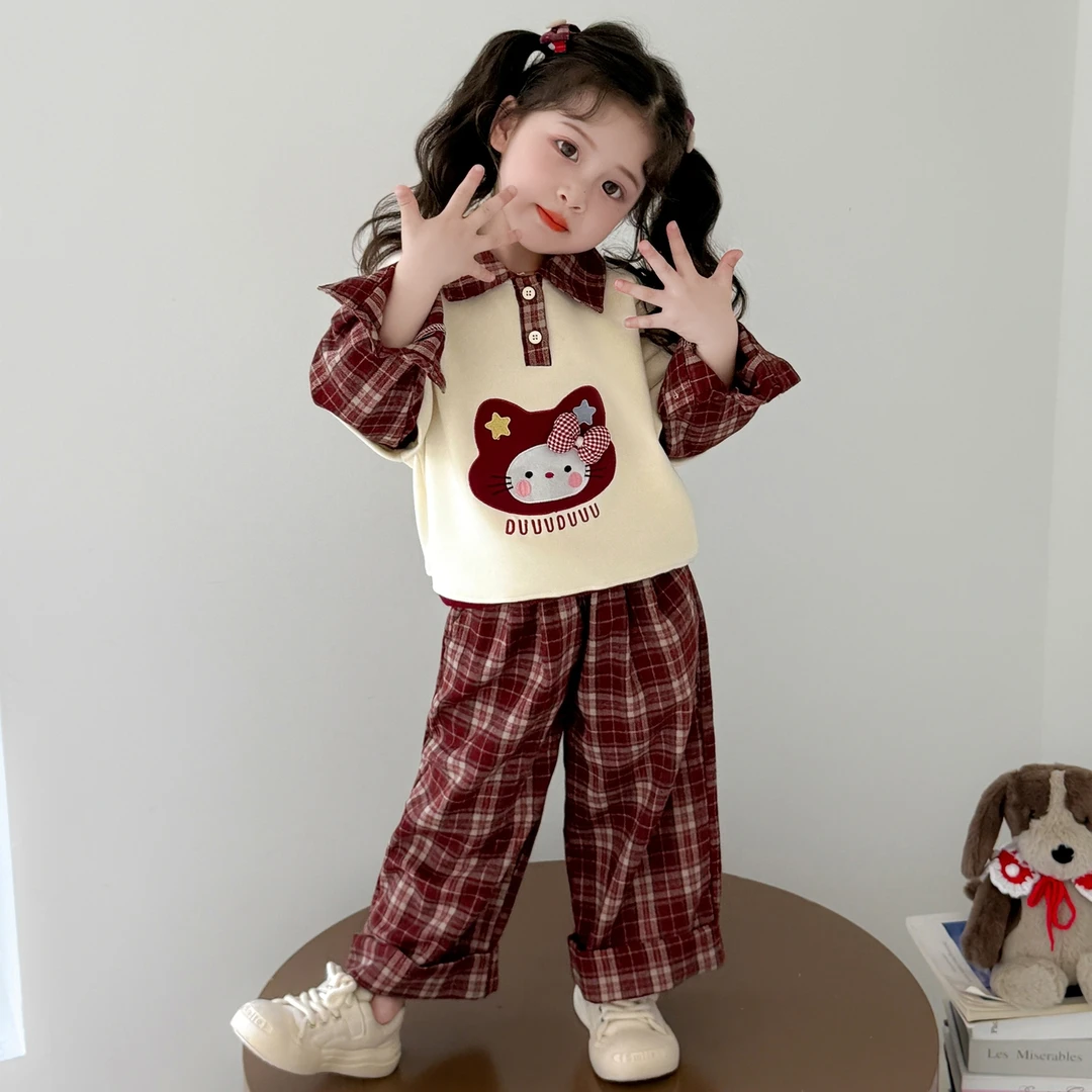 女童春秋休闲套装2025新款宝宝时髦秋季超好看两件套女孩秋装儿童