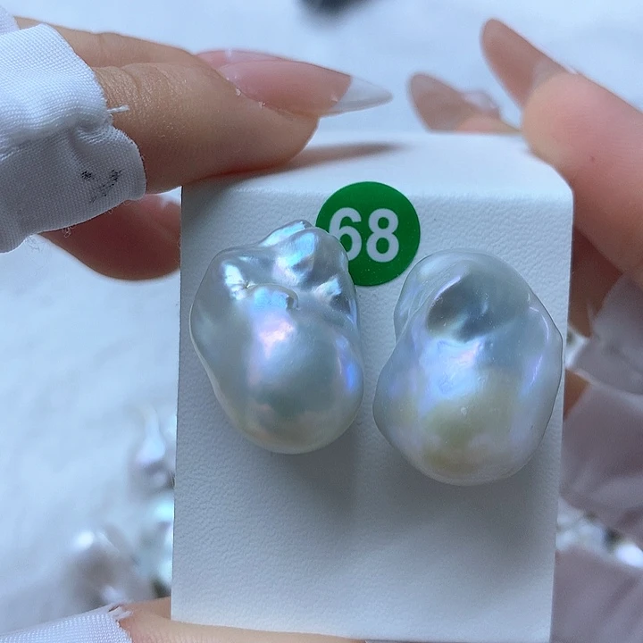 淡水珍珠耳饰银S925镶嵌于*焱