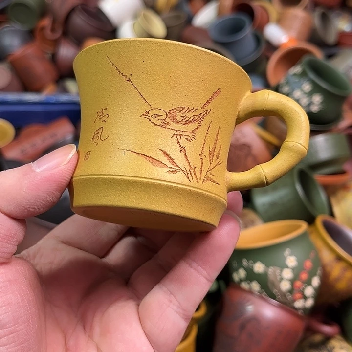 紫砂茶杯全手工紫砂主人杯