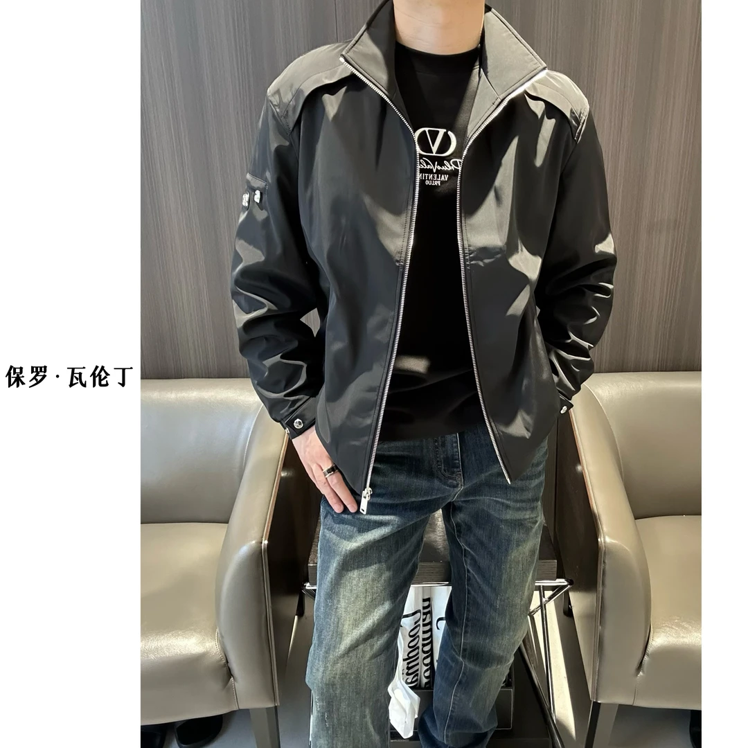 19063 保罗·瓦伦丁/25冬季新款男士定制面料立领时尚外套夹克