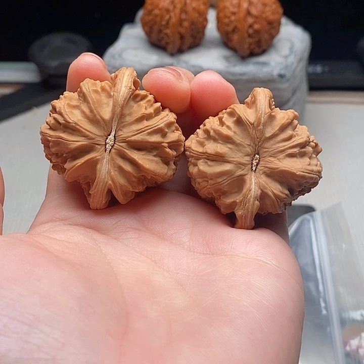 饕***餮文玩核桃吊坠41尺白狮子