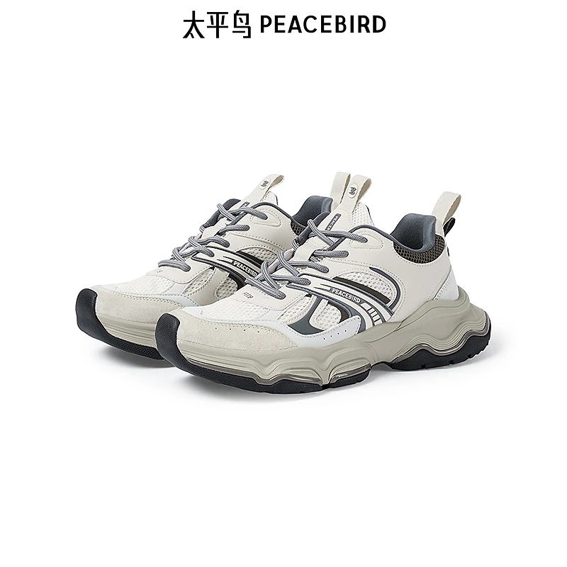 【商场同款】太平鸟男装撞色休闲鞋新款透气舒适运动鞋B2ZDF2530