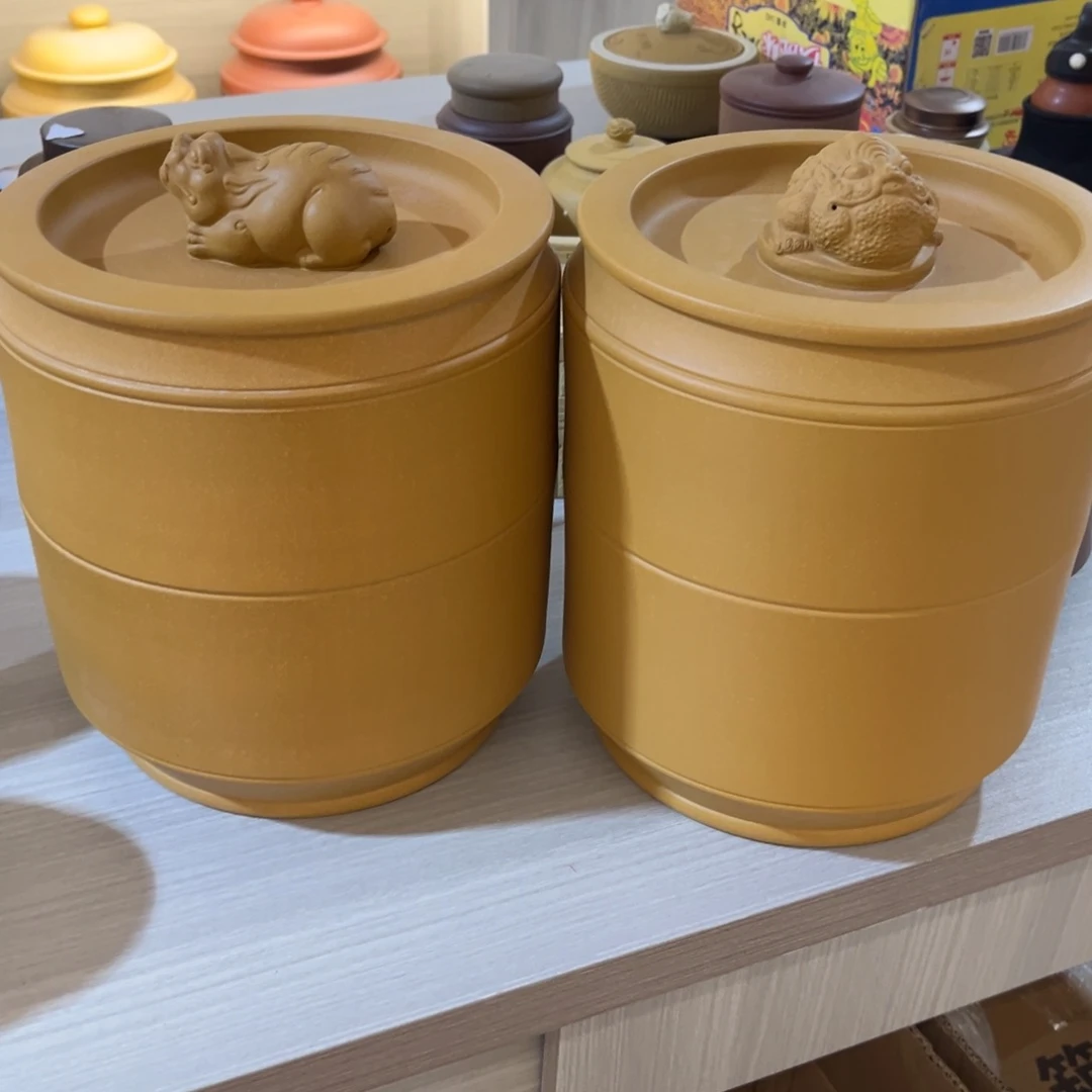 紫砂茶叶罐风**云紫砂的制作