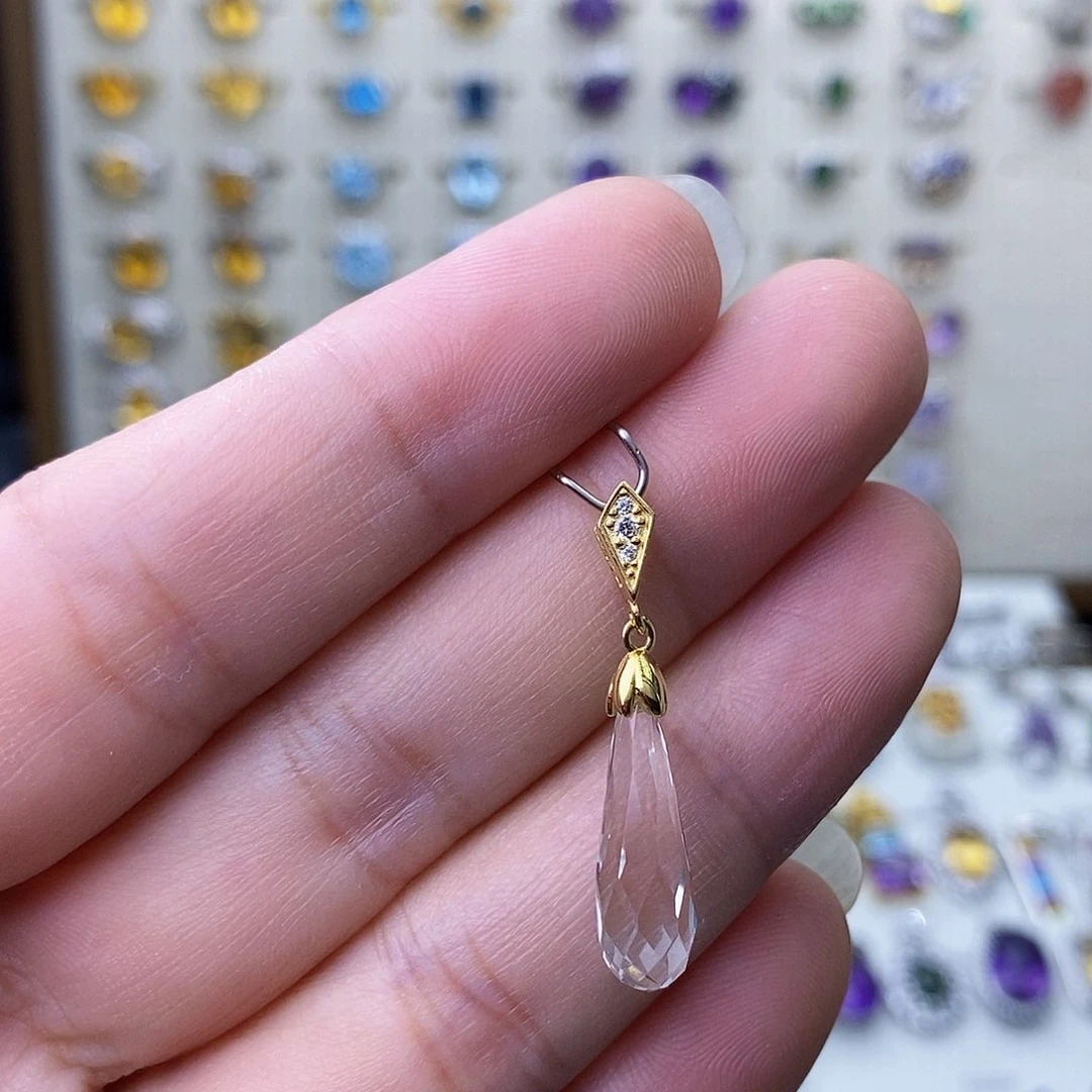 银S925镶嵌吊坠(不含链)水晶需要证书备注