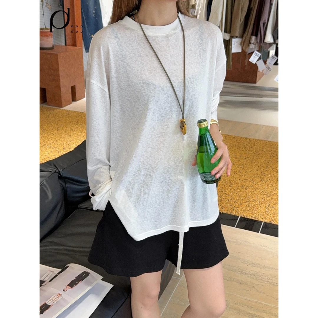 ICE DUST2025春夏圆领套头百搭长袖T恤女580dopdop买手店