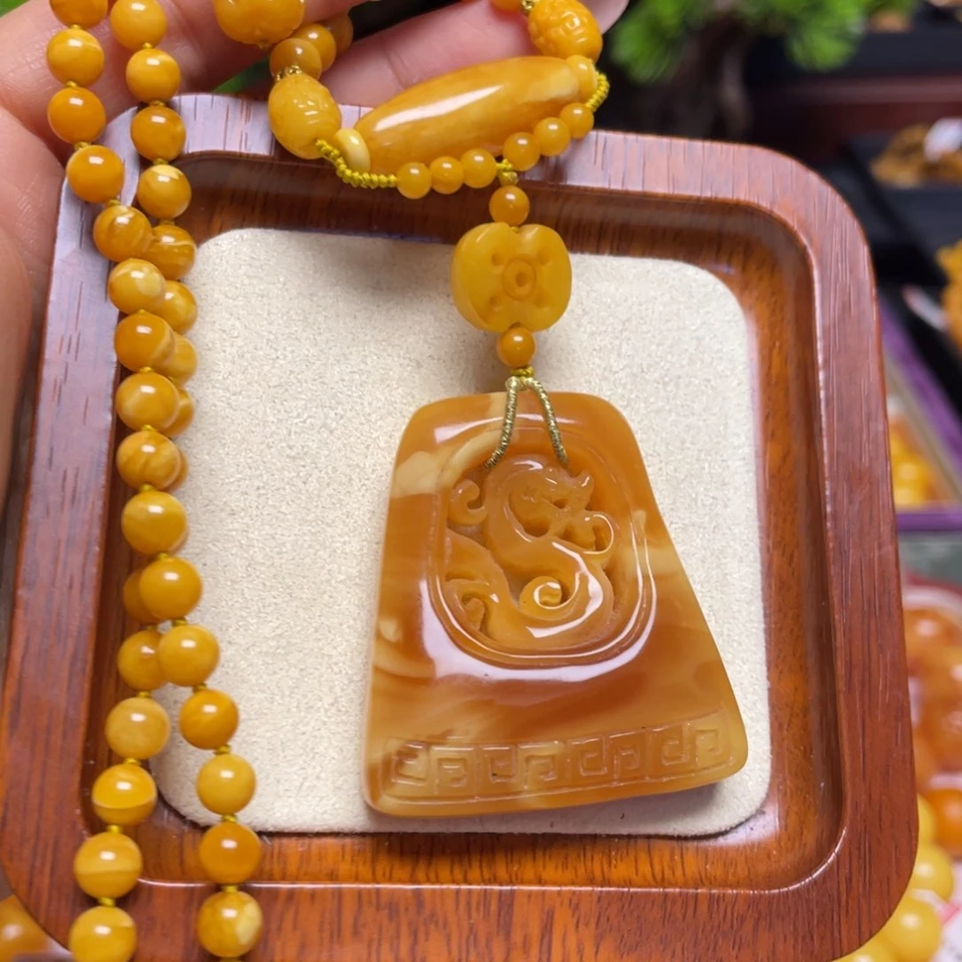 蜜蜡颈饰未镶嵌项链