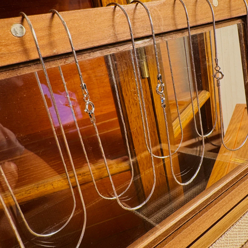 链子925银 星光蛇骨链纯银s925银饰配件配饰银链子