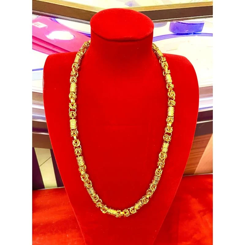 合金项链 2024爆款【龙柱项链】不掉色不褪色手工精美时尚大气金色