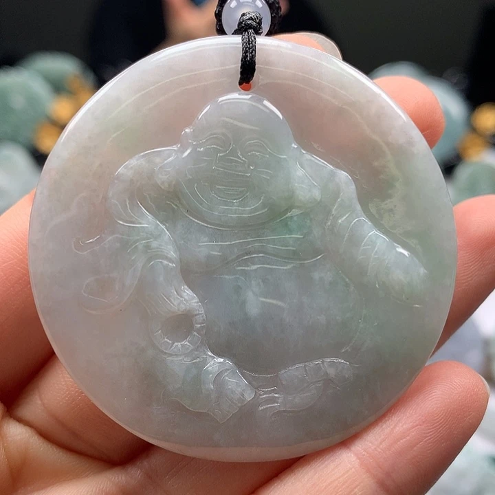 翡翠未镶嵌颈饰逍遥佛福利