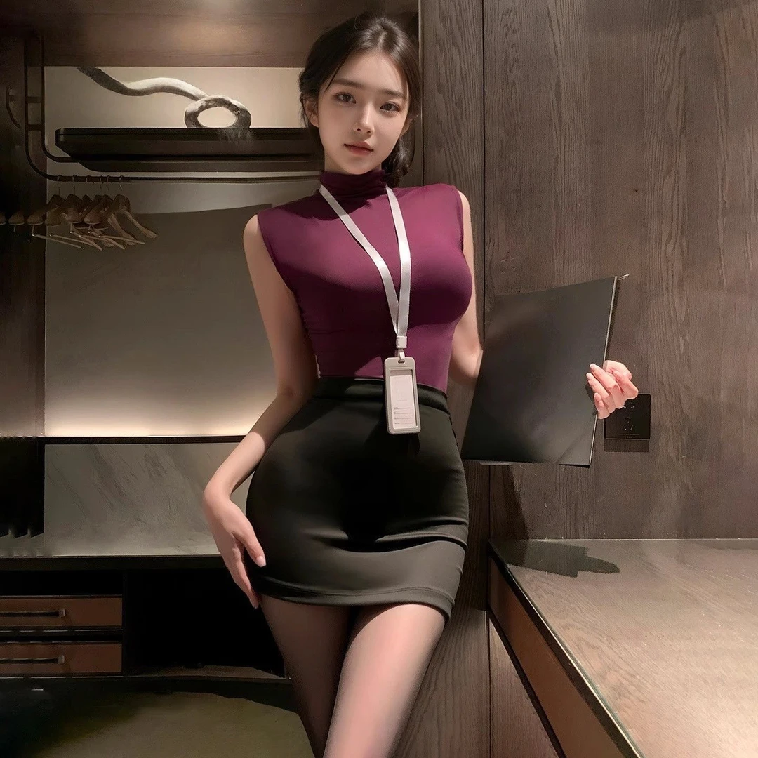 秘书制服性感私房睡衣包臀高级感纯欲风情侣战袍