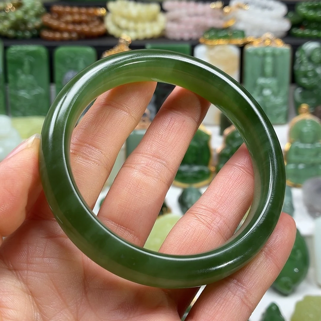 和田玉未镶嵌颈饰猫眼60.6