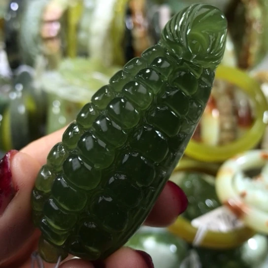 岫玉未镶嵌手把手把